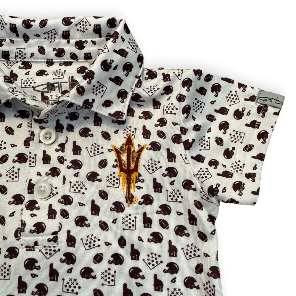 Garb Arizona State Sun Devils ASU Football Print Romper Baby 0-3M - Picture 3 of 6